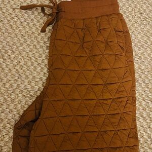 Brown Quilted Pants